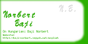 norbert baji business card